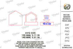 4th Of July House Laser Cut. Patriotic Stand Decor SVG Product Image 2