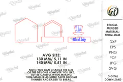 4th Of July House Laser Cut. Patriotic Stand Decor SVG Product Image 2
