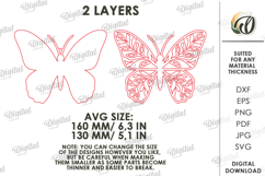 3D Butterfly Laser Cut. Door Knob Hanger SVG Product Image 2