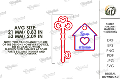 Valentine's Day Key Laser Cut. Valentine Gift Tag SVG Product Image 2