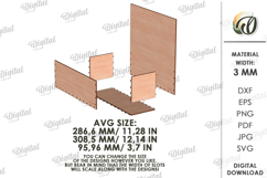 3D Mother's Day Gift Box Laser Cut. Present Box SVG Product Image 2