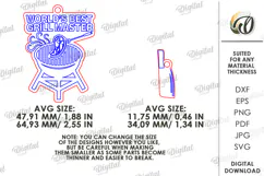 Father's Day Keychain Laser Cut. Men's Wooden Keychain SVG Product Image 2
