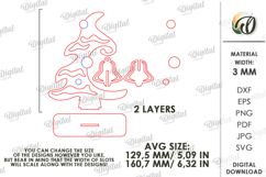Christmas Tree with Ornament Laser Cut. Christmas Decor SVG Product Image 2