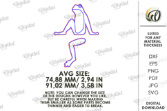 Funny Animal Shelf Sitter Decor Laser Cut. Frog SVG Product Image 2