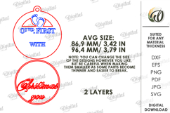 First Christmas Ornament Lasercut. Christmas Tree Decor SVG Product Image 2