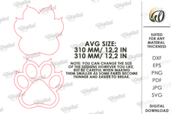 Cat Scratching Board Laser Cut. Wall Cat Scratcher SVG Product Image 2