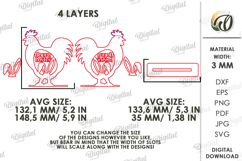 3D Easter Stand Decoration Laser Cut. Chicken SVG Product Image 2