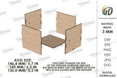 3D Funny Planter Laser Cut. Flower Box. Plant Holder SVG Product Image 2