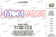 3D Mother's Day Keychain Laser Cut. Mother Keyring SVG Product Image 2