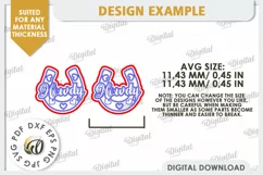 Valentine's Western Earrings Laser Cut. Cowboy Earrings SVG Product Image 2