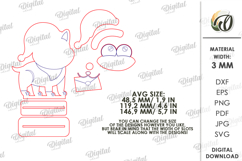 Funny Christmas Dog Laser Cut. Christmas Stand Decor SVG Product Image 2