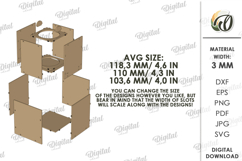 3D Summer fruit fly trap box Laser Cut. Case SVG Product Image 2