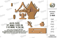 Halloween House Laser Cut. Stand decor SVG Product Image 2