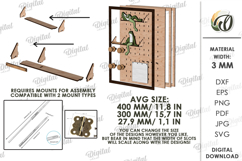 Hideaway Wall Box Organizer Laser Cut.Hidden Storage SVG Product Image 2
