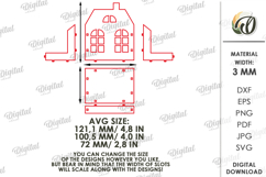 House Candle Holder Laser Cut. Home decor SVG Product Image 2