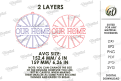 Welcome Round Sign Laser Cut. Wall Decor SVG Product Image 2