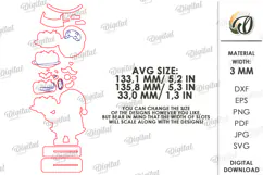 Christmas Santa Claus with Recipe SIgn Stand Laser Cut Product Image 3