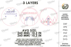 Winter Round Door Sign Laser Cut. Warm Winter Welcome SVG Product Image 2