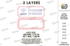 3D Wi-Fi Password Sign Laser Cut. Wall Hanger SVG Product Image 2