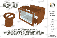 3D Funny Money Bank Laser Cut. Saving Box SVG Product Image 2