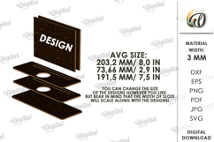 Animals Silhuette Candle Holder Laser Cut. Giraffes SVG Product Image 2