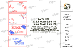 3D Home Wall Decor Laser Cut. Home Sweet Home SVG Product Image 2