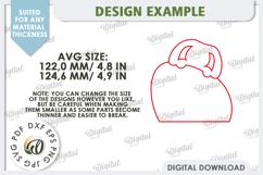 Wooden Easter Bunnies Laser Cut Bundle. Bunny Puzzles SVG Product Image 7