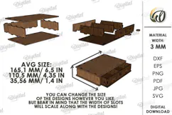 Playing Card Box Laser Cut. Playing Card Organizer SVG Product Image 2