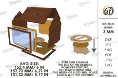 House Money Bank Laser Cut. Saving Box SVG Product Image 2