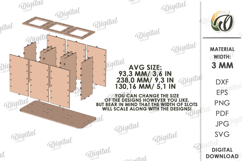 3D Cutlery Organizer Laser Cut. Kitchen Organizer SVG Product Image 2