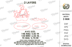 3D Summer Stand Laser Cut. Summer Standing Decor SVG Product Image 2