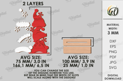 Triple Christmas Stand Laser Cut. Christmas Decor SVG Product Image 2