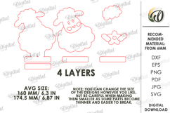 Farm Animal Stand Laser Cut. Stand Decor. Sheep SVG Product Image 2