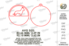 3D Christmas Pet Ornament Laser Cut. Christmas Decor SVG Product Image 2