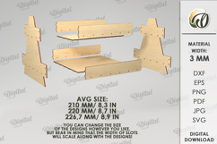 Display Stand Laser Cut. Wooden Stand SVG Product Image 2