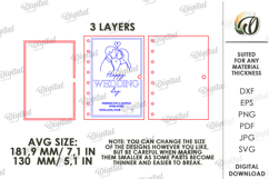 3D Surprise Holder Laser Cut. Wedding Gift SVG Product Image 2