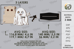 3D Halloween pet stand Laser Cut. Spooky Decor SVG. Hamster Product Image 2