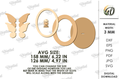 3D Butterfly Wall Decor laser Cut. Layered Wall Decor SVG Product Image 2