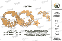 Summer Wreath Laser Cut. Summer Decor SVG Product Image 2