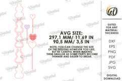 Valentine's Day Heart Decoration Laser Cut. Stand Decor SVG Product Image 2