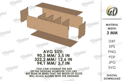 3D Men's accessories box Laser cut. Gift Box SVG Product Image 2