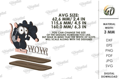 Funny Animal Stand Laser Cut. Stand Decor. Mouse SVG Product Image 2