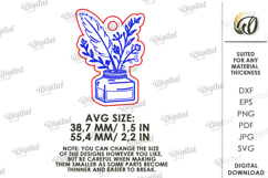 Floral Keychain Laser Cut. Boho Keyring. Flowers SVG Product Image 7