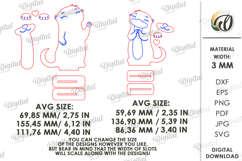 3D Valentine's Day Figurines Laser Cut. Stand Decor SVG Product Image 2