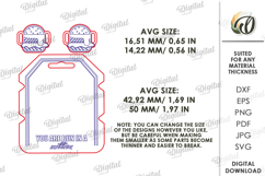 Matching Bracelets With A Holder Lasercut. Bracelet Card SVG Product Image 2