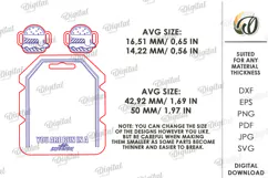 Matching Bracelets With A Holder Lasercut. Bracelet Card SVG Product Image 2