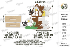 Bee stand Laser Cut. Honey Bee Home Decor SVG Product Image 2