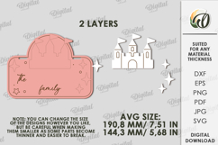 3D Baby Stroller Sign Laser Cut. Stroller Tag SVG Product Image 2