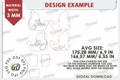 Wooden Walrus Pen Holder Laser Cut. Phone Stand SVG Product Image 3