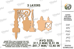 Halloween garden stake laser Cut. Halloween Decor SVG Product Image 2